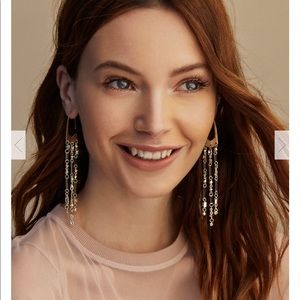 Kendra Scott rose gold drop statement earrings